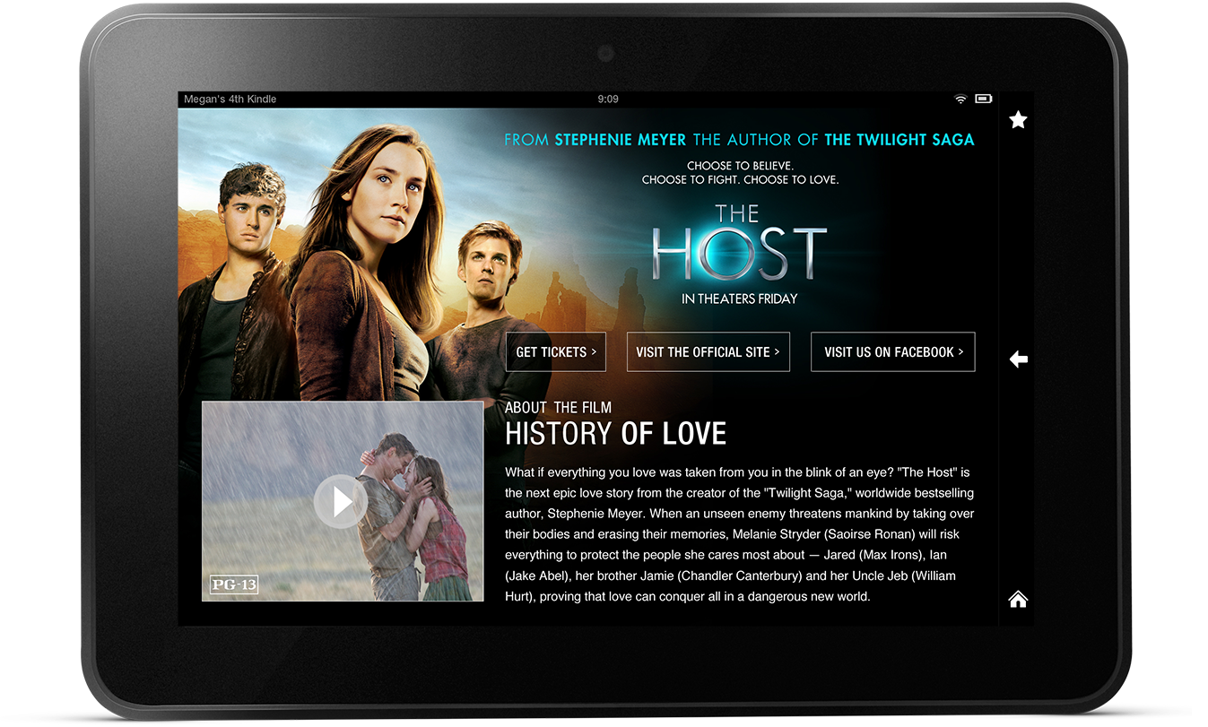 The Host Landscape Kindle Fire Landing Page