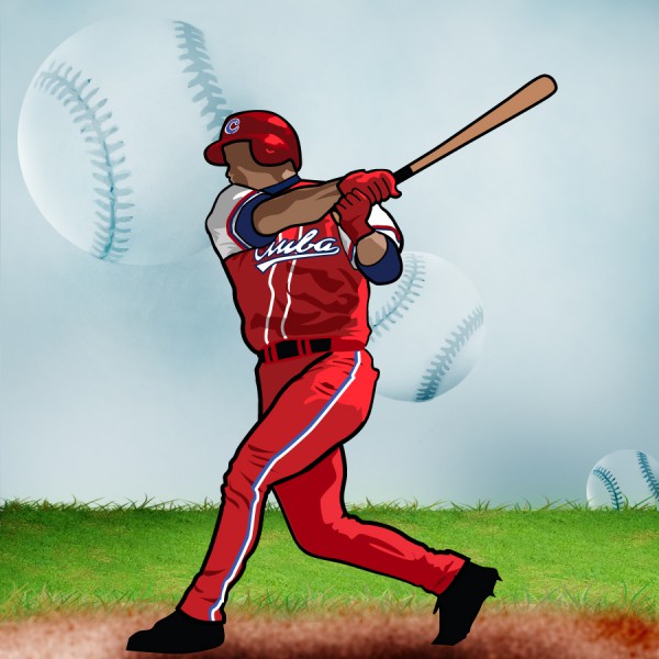 Cuba Baseball Illustration
