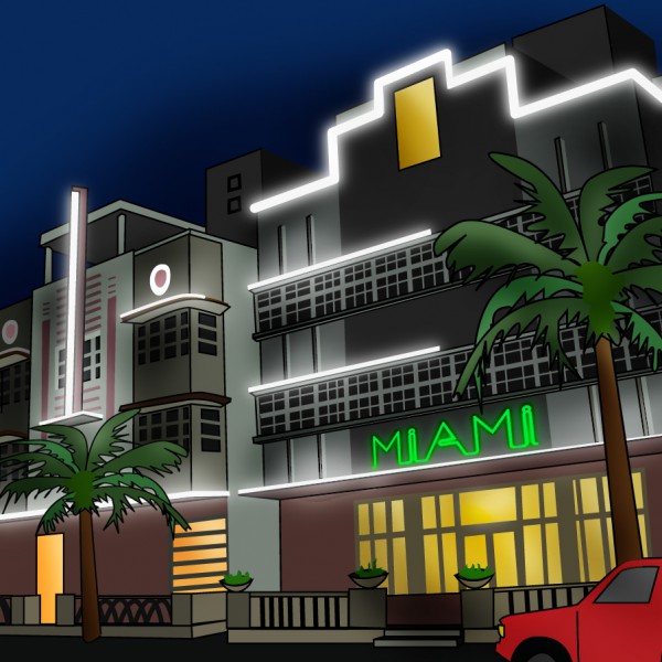 Miami Artdeco Illustration