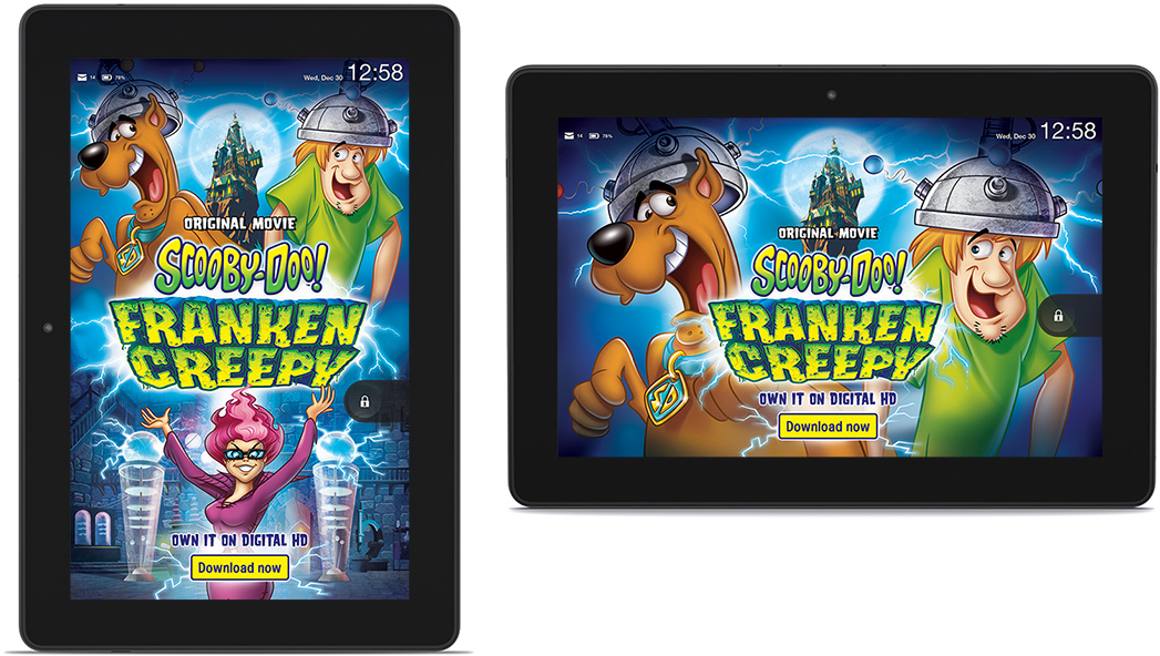 Scooby-Doo Franken Creepy - Kindle Fire Wakescreen